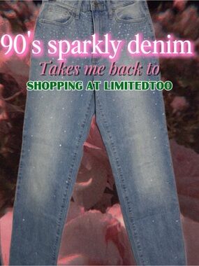 Universal Thread Light Blue High-Rise Sparkle Jeans